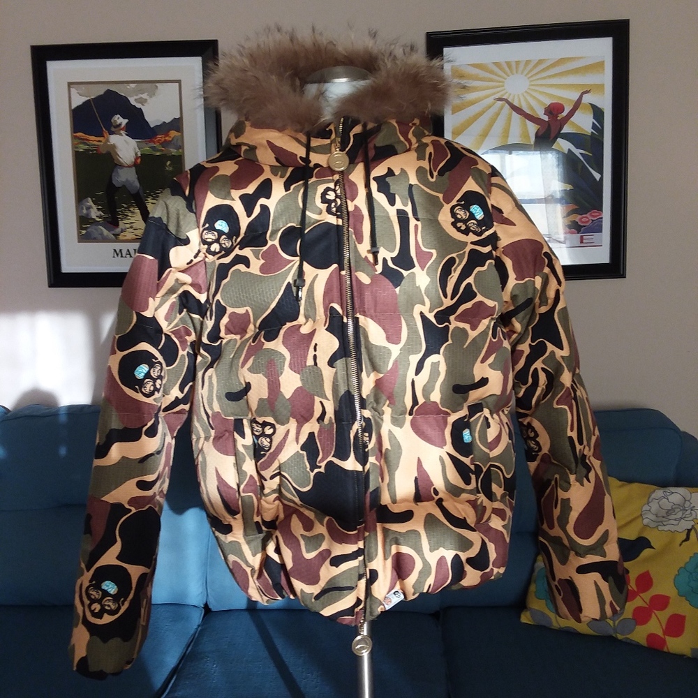 Devil Nut Under Red Flag Winter Jacket